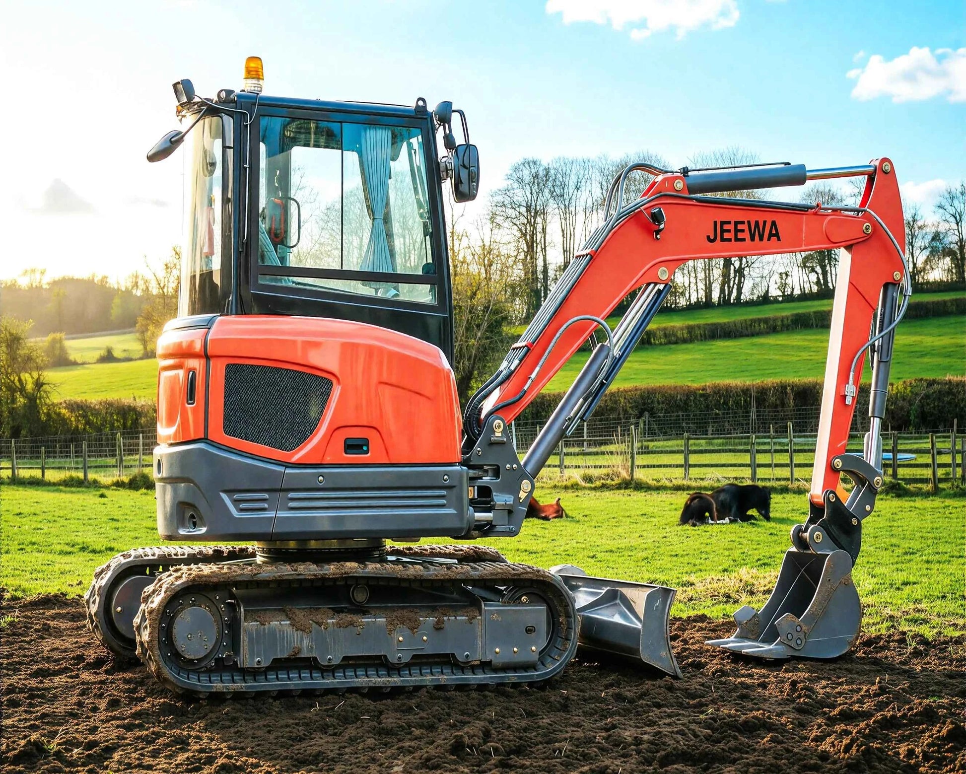 Excavator Mini  1.8 Ton Hydraulic Crawler Small Digger Micro Bagger for Farm Garden Construction  Multifunctional Free Shipping