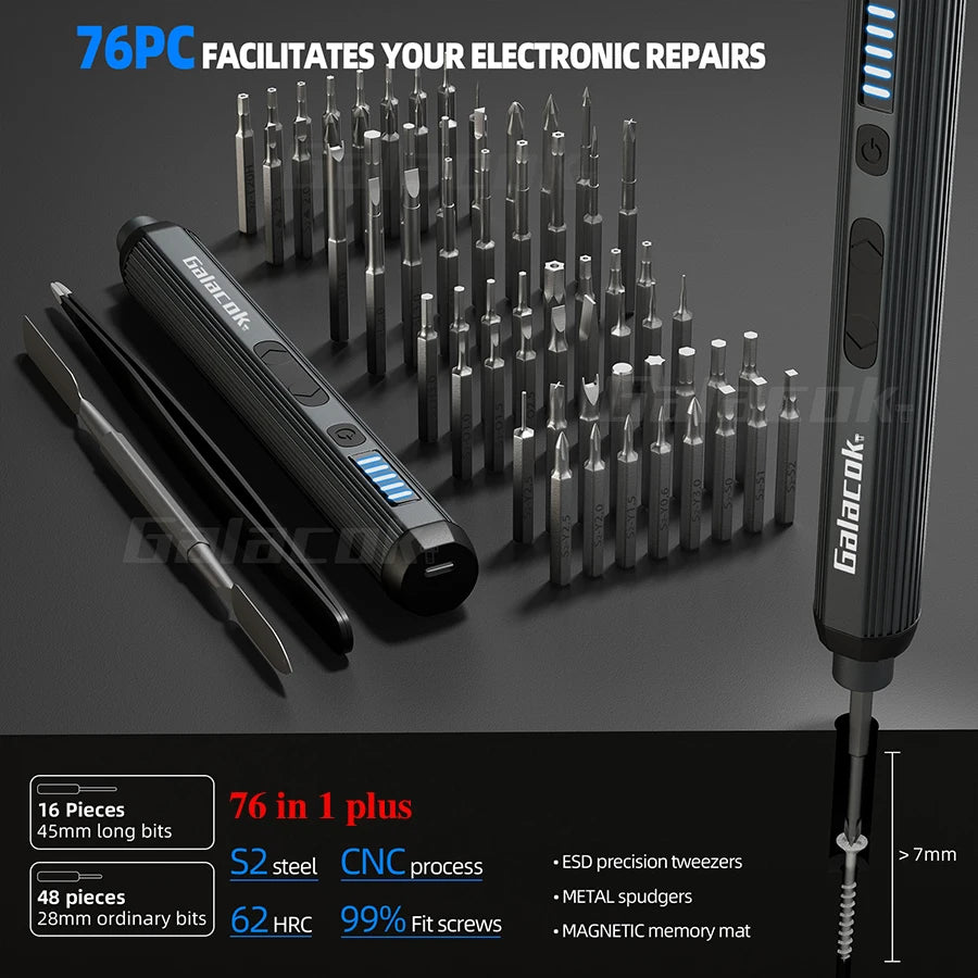 68 IN 1 Precision Electric Screwdriver Set 5 Levels Adjustable Comes Fill Light Professional Mobile Phone IPad Repair Tool - Shoppiline
