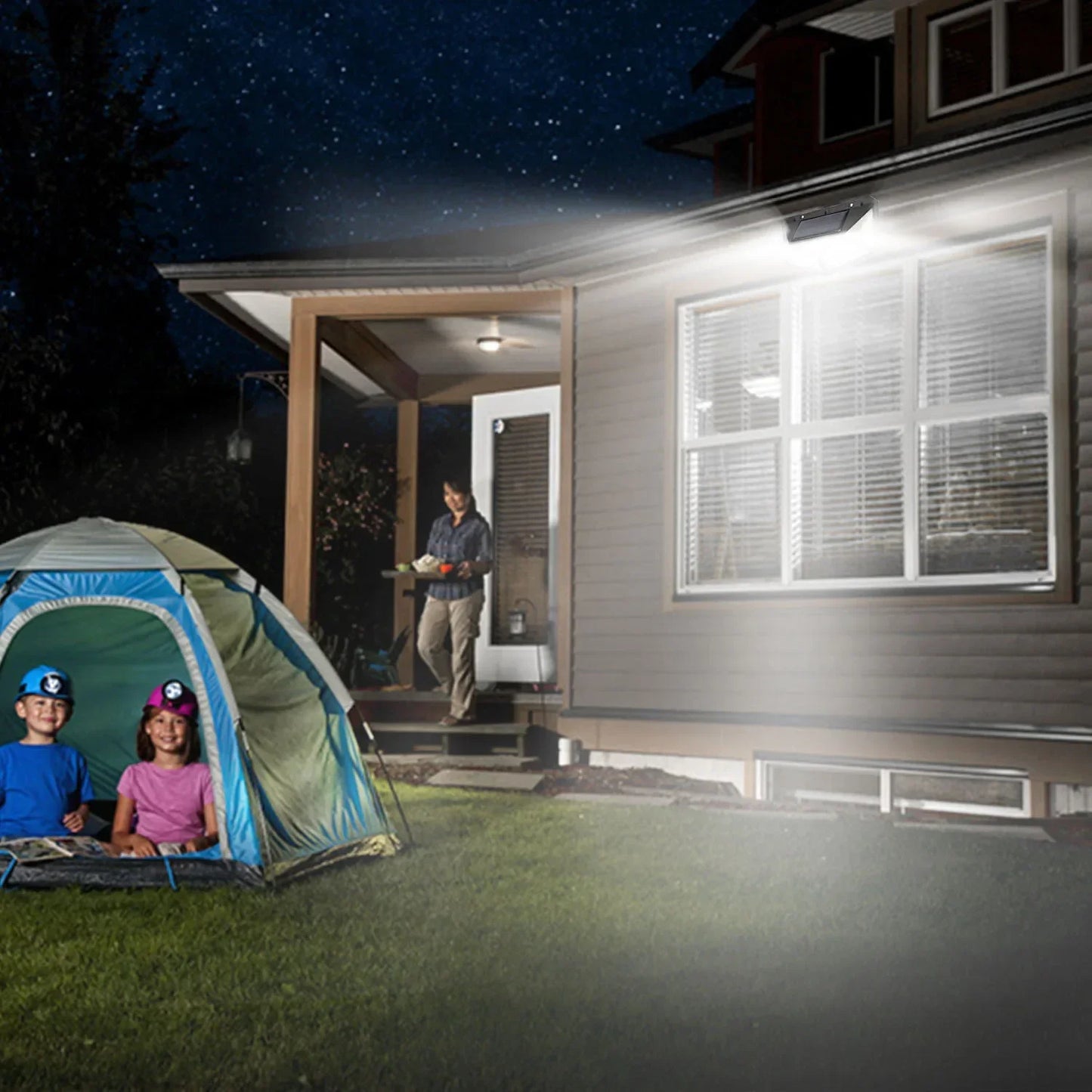 Multifunctional Waterproof Solar LED Spotlight with Motion Sensor for Outdoor Garden Decoration