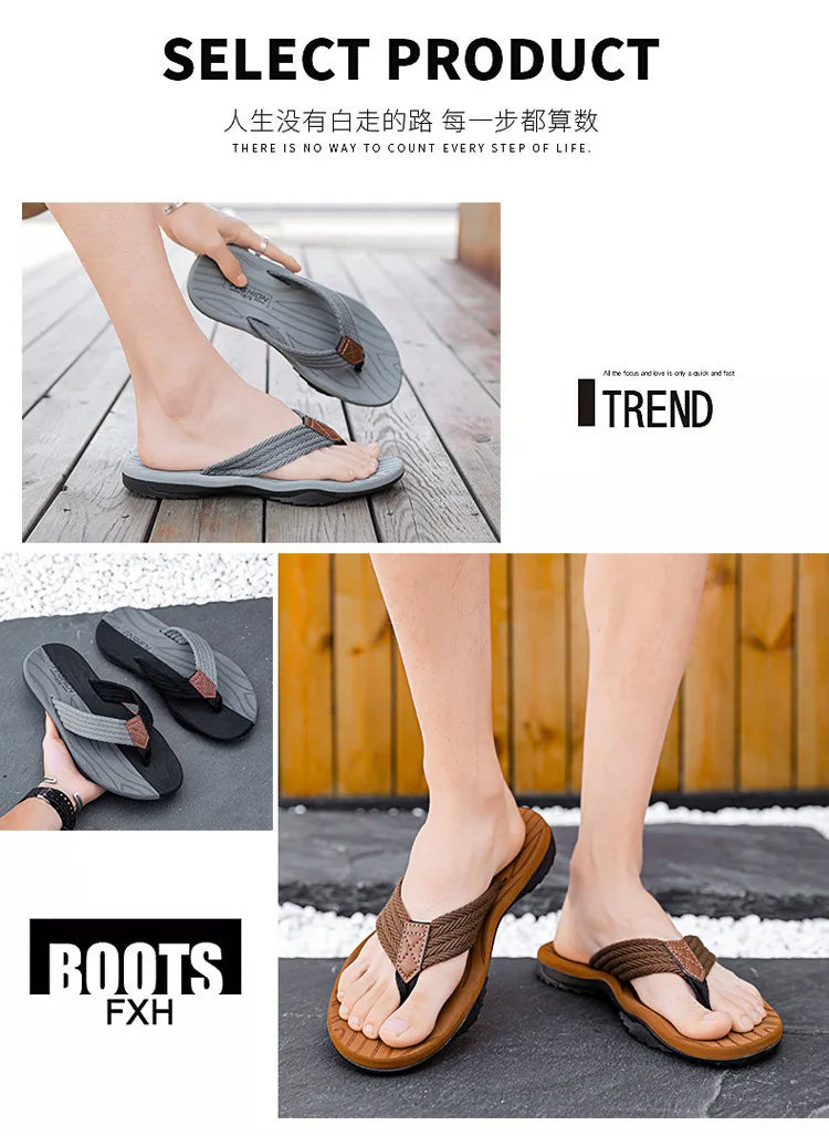 2025 High Quality Brand Men Flip Flops Summer Beach Flip Flops Men Fashion Breathable Casual Men Beach Slippers Summer Outdoor