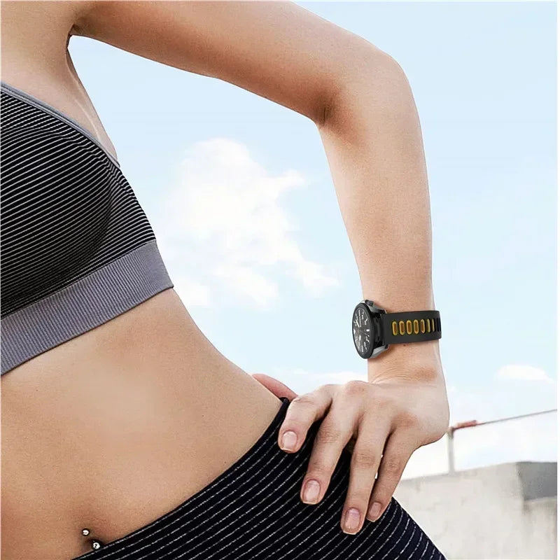 20mm 22mm Strap For Samsung galaxy watch 7 6 5 4 5 pro 44mm/40mm Silicone bracelet Huawei Watch gt 2/3/4/2e Amazfit bip strap