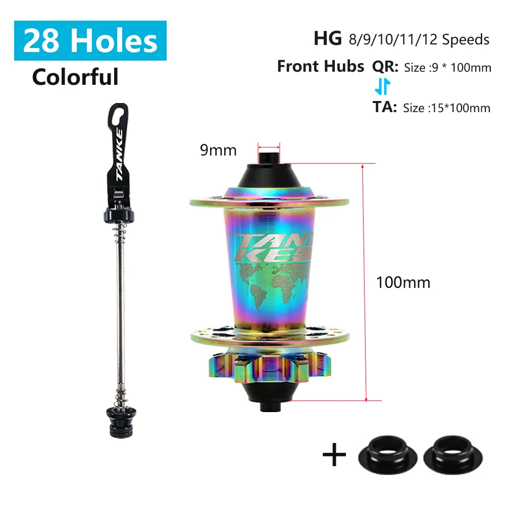 TANKE MTB 120 Click Hub 6 Bearing Bike Front Rear 28 32 36 Holes Disc Brake QR Bicycle mass thunder Noisy Cube 6 Pawl Hubs TH390