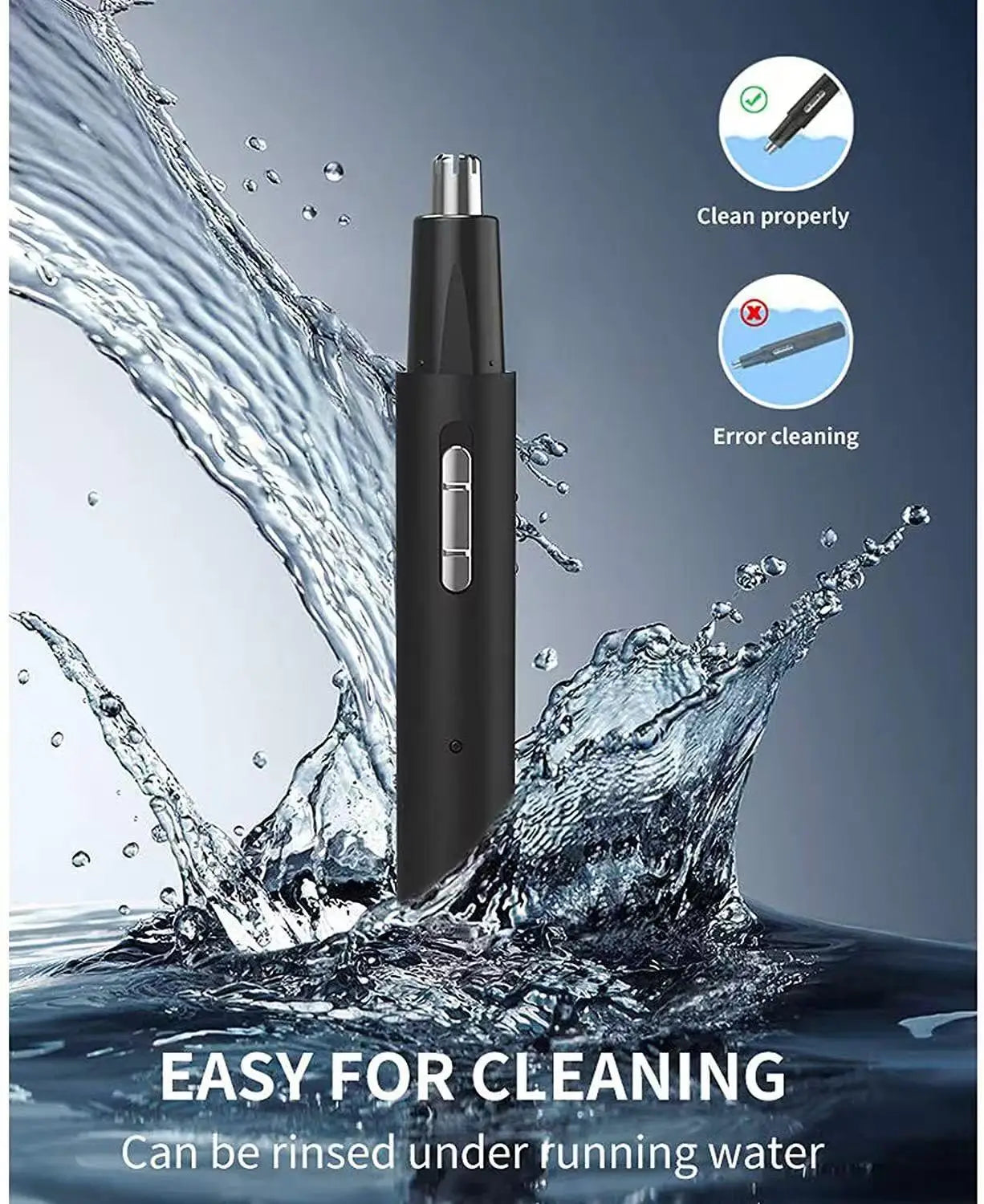 Three-in-One Electric Nose Hair Trimmer Aluminum Body USB Rechargeable Eyebrow Razor Portable Hair Remover for Cross-Border Use