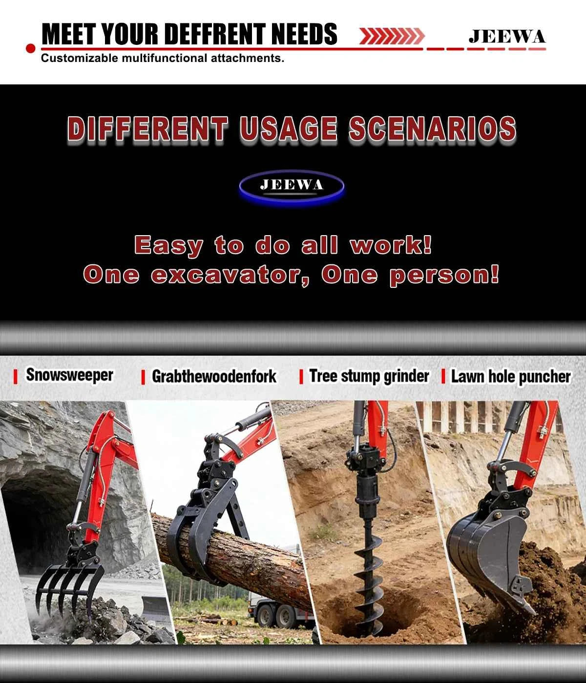 Excavator Mini  1.8 Ton Hydraulic Crawler Small Digger Micro Bagger for Farm Garden Construction  Multifunctional Free Shipping