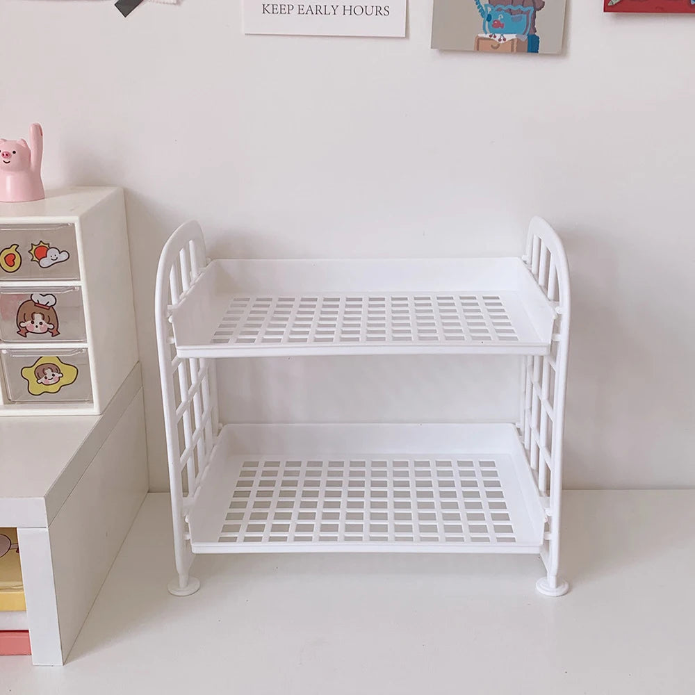 High Appearance Horizontal Desktop Storage Shelf Simple Multi-storey Dormitory Storage Shelf Computer Office Available