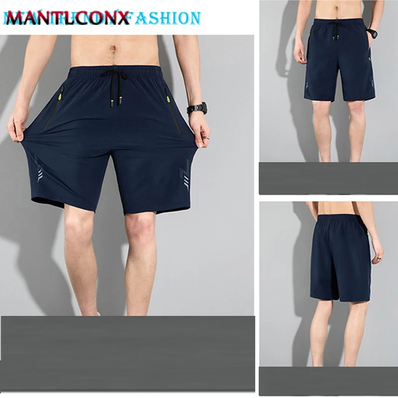 Men's Shorts Summer Football Soccer Sports Short Pants Breathable Drawstring Quick Dry Running Sports Shorts Men Jogging Bottom