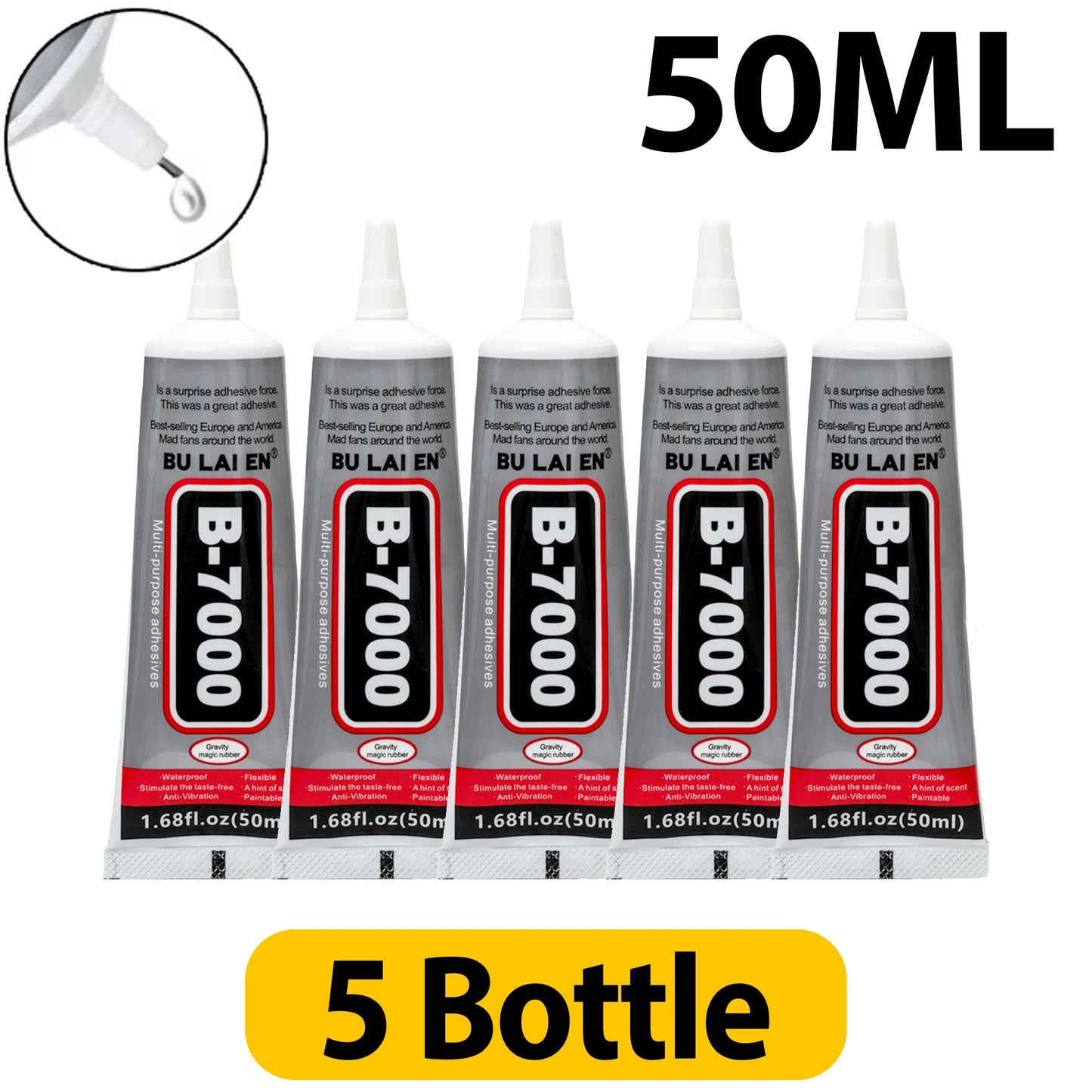 1/5Pcs B7000 Glue Mobile Phone Screen Superglue T-7000 Adhesive Telephone Glass Glue Repair Point Diamond Jewelry DIY Glue Tools