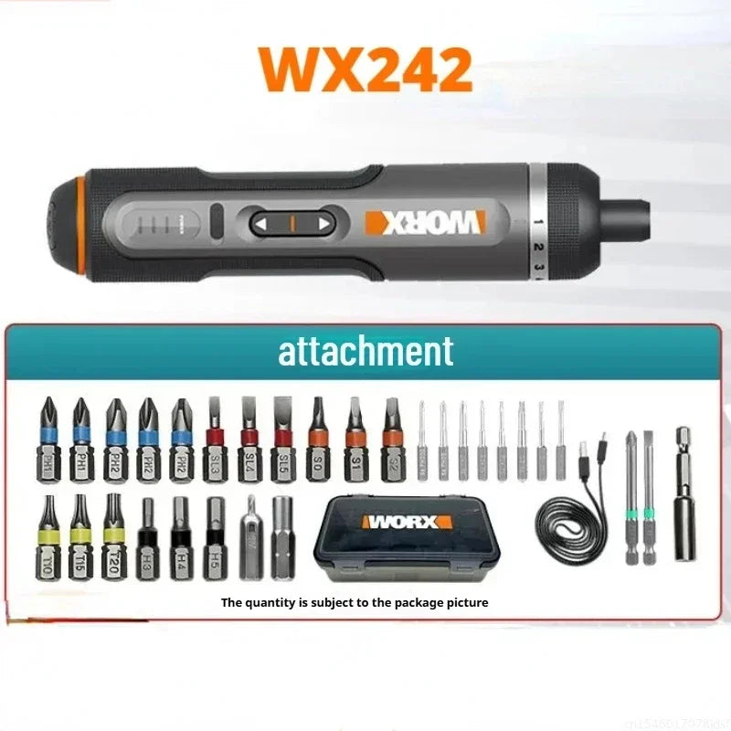 Worx 4V Electrical Screwdrivers Set WX242 Portable Smart Cordless Power Screw Driver Mini Electric Drill Home Repair Power Tool - Shoppiline