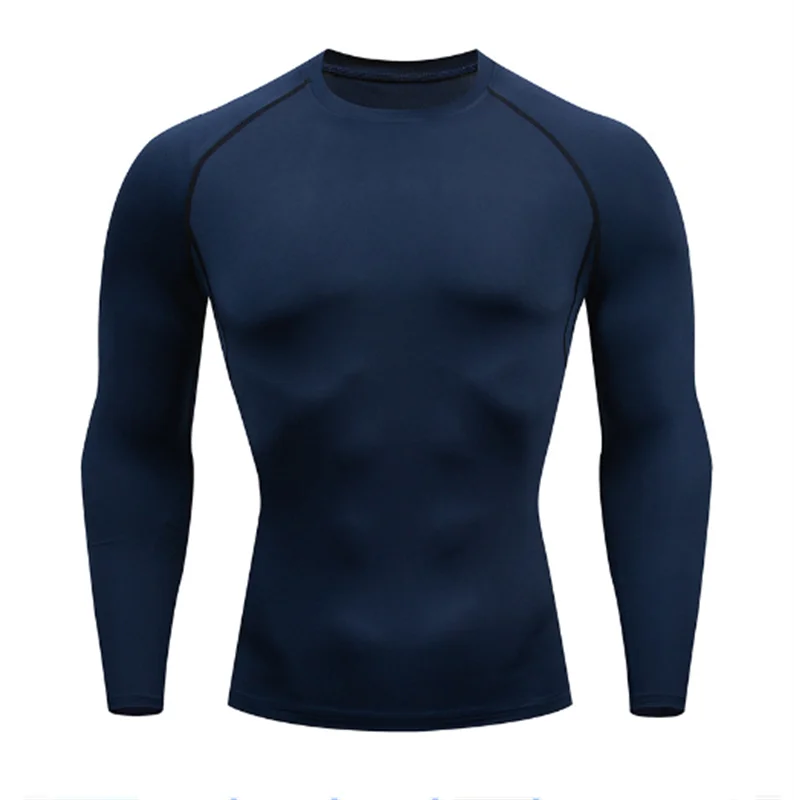 2025 Compressed T-shirt Men's sportswear Running T-shirt Elastic Quick-drying Exercise T-shirt for men exercising in the gym