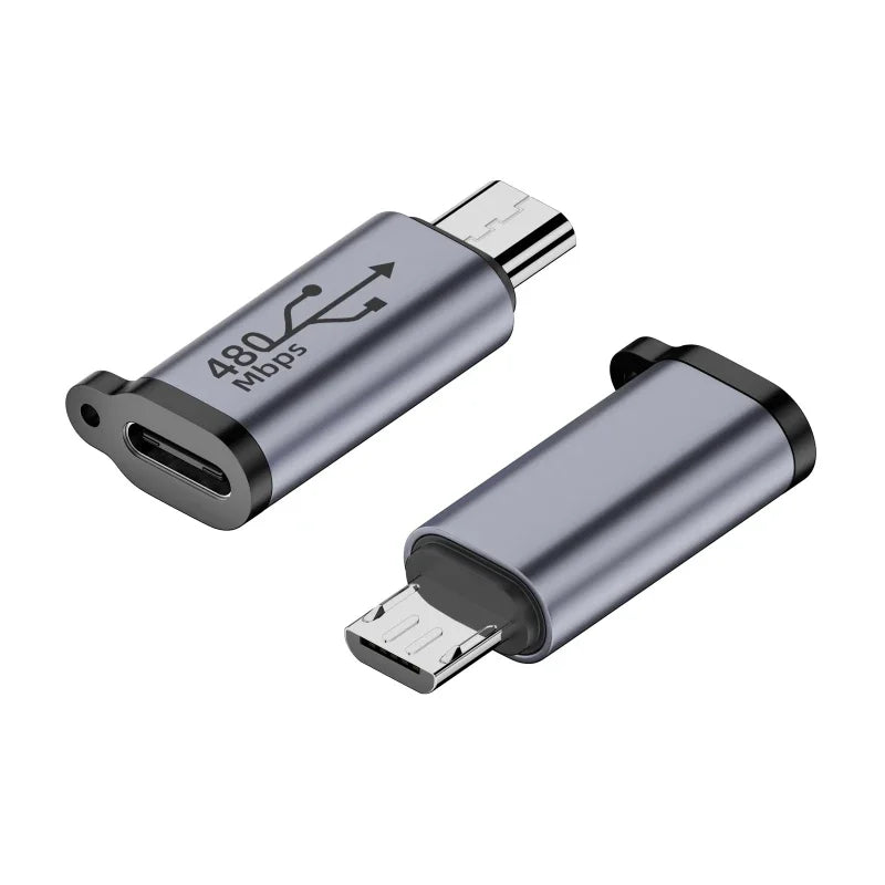 VIKEFON Type C Female to Micro USB/Type Female to Mini USB/Micro USB Female to Type C/Micro USB Female to Mini USB Plug Adapter