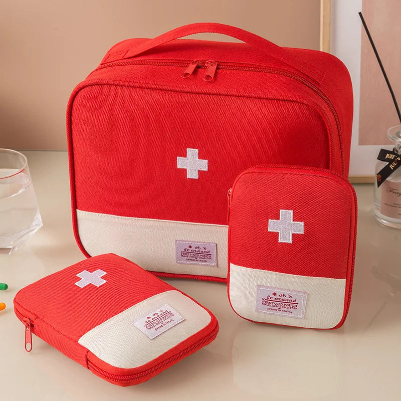 3-teiliges Set, tragbare medizinische Aufbewahrungstasche, Camping-Notfall-Erste-Hilfe-Set-Organizer, Reise-Tasche für Zuhause und Outdoor