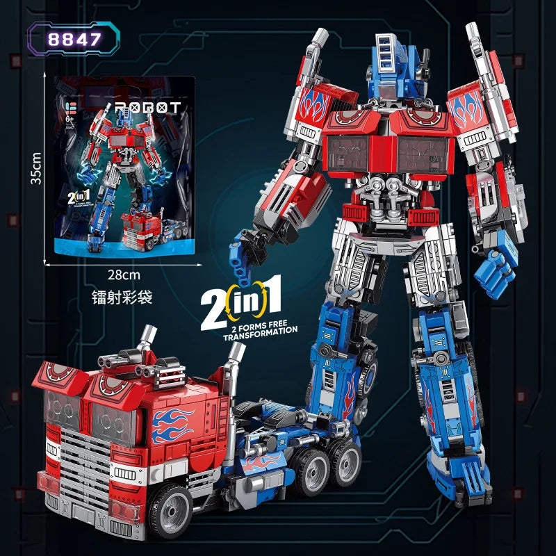 Autobots Decepticons Building Blocks Transformation Robot Children Educational Assembly Car King Kong Brick Assemble Toy Gift - Shoppiline