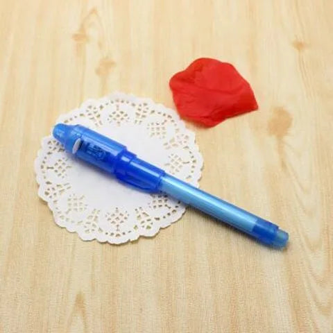 Leuchtender Leuchtstift Magischer Lila 2 in 1 UV-Schwarzlicht-Kombistift zum Zeichnen Unsichtbare Tinte Stift Lernspielzeug für Kinder