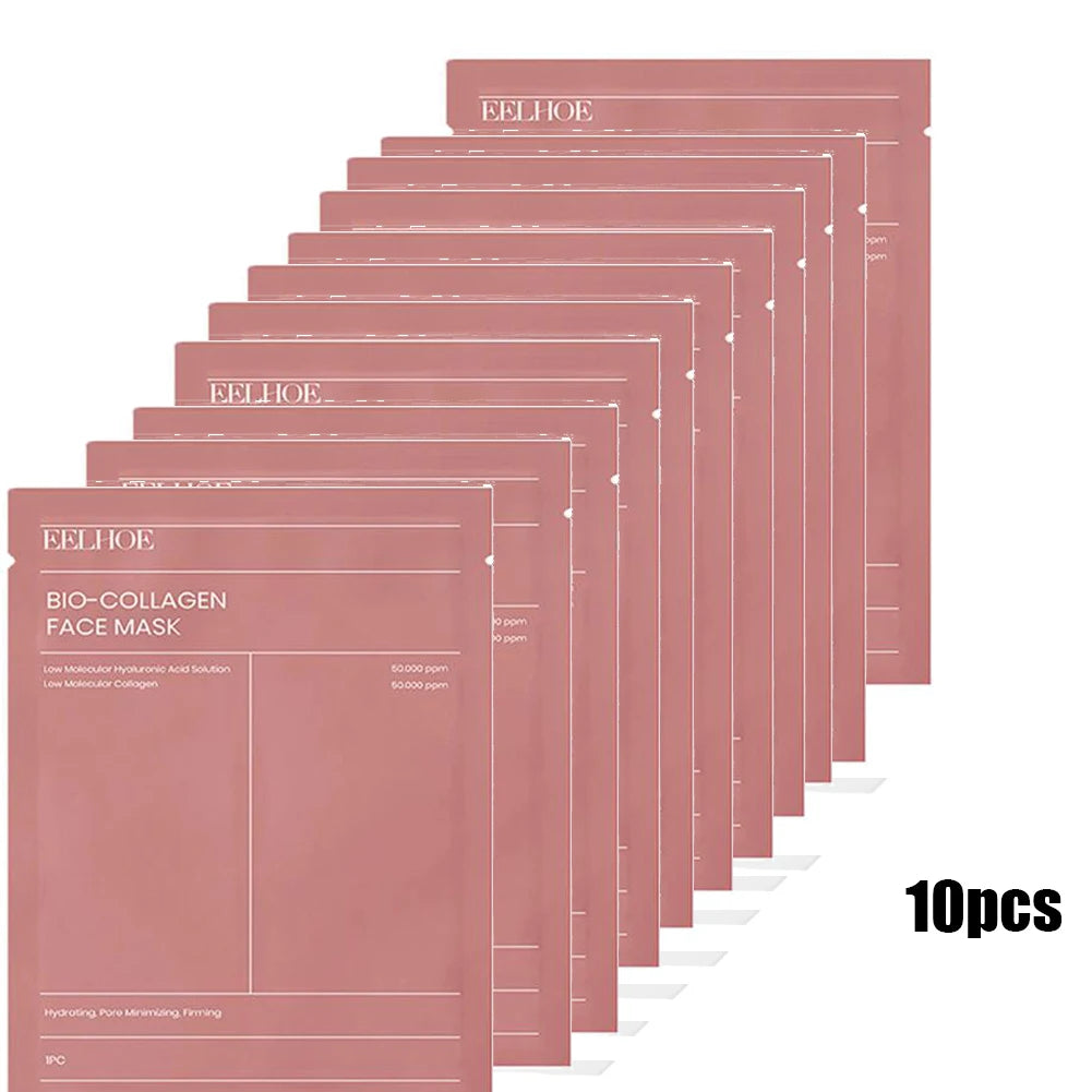 1/5/10 masques faciaux au bio-collagène resserre les pores hydratant en profondeur masque de nuit hydratant rafraîchissant éclaircissant pour les soins de la peau du visage