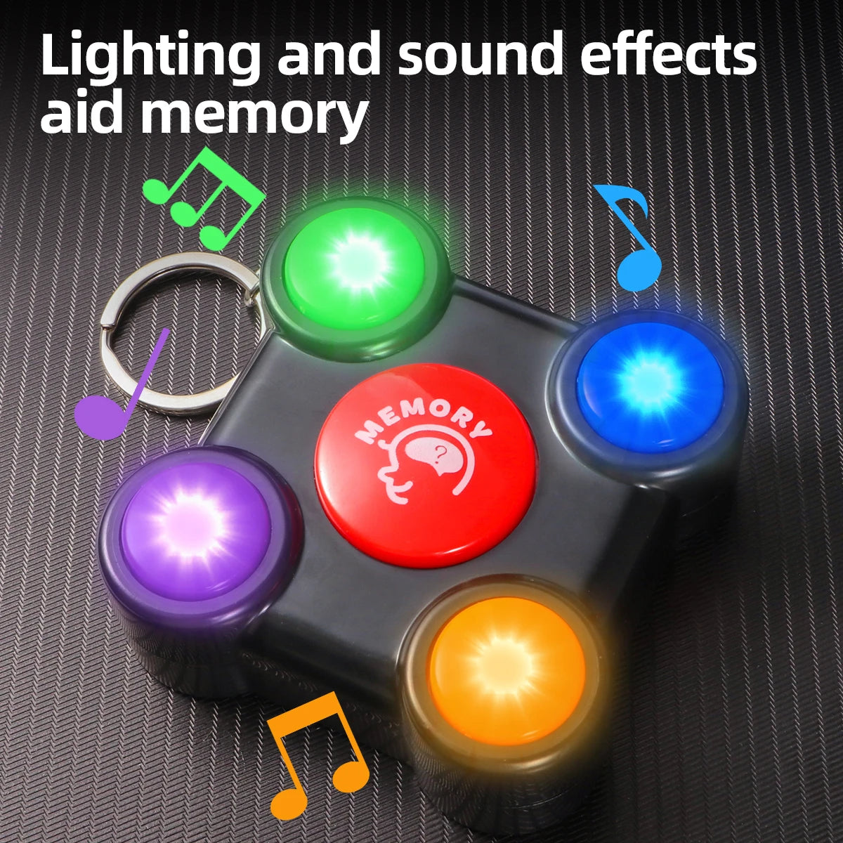 Puzzle and Memory Training Machine - Parent child Interactive Thinking Development Brain Toy - Creative Flash Sound - Mini Elect