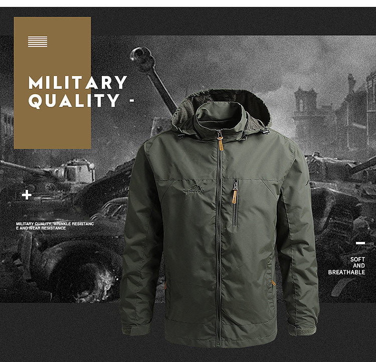 Windbreaker Herren Taktische Jacke Wasserdicht Outdoor Kapuzenmantel Sport Militär Europäische Größe S-5XL Feldklettern Dünne Oberbekleidung