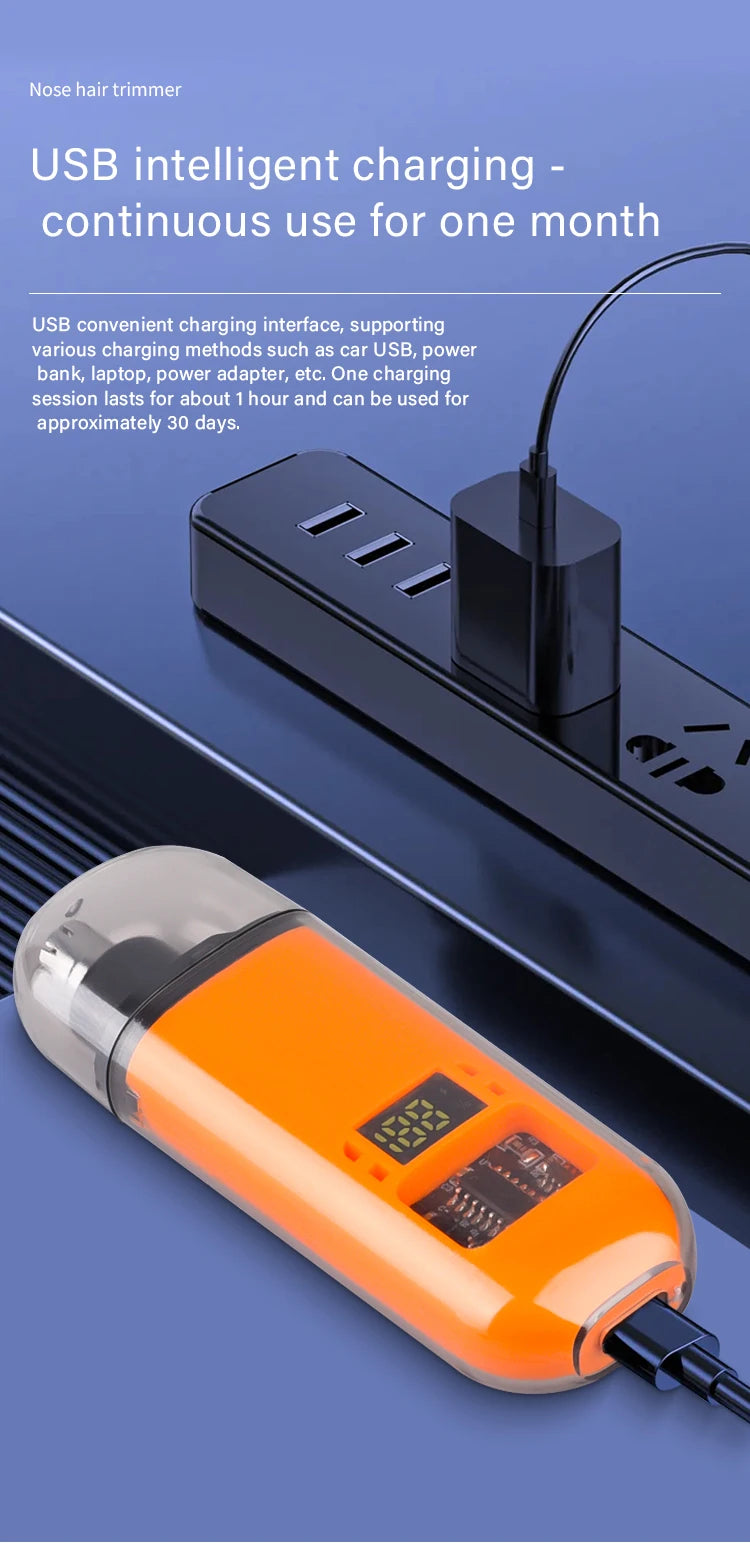 Nose Hair Trimmer Portable Trimmer for Nose Mini Nose and Ear Hair Trimmer Portable Nose Trimmer Rechargeable Trimmer for Man - Shoppiline