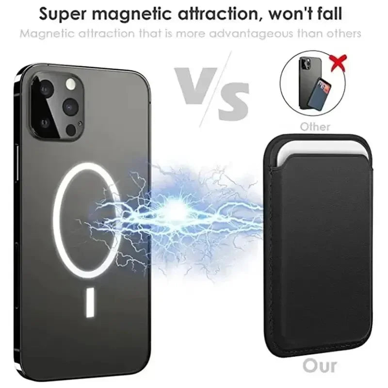 Leder Brieftasche Hülle für iPhone 15 Pro Max Magsafe Wallet Leder Kompatibel für iPhone 14 13 12 Kartenhalter mit MagSafe Magnet