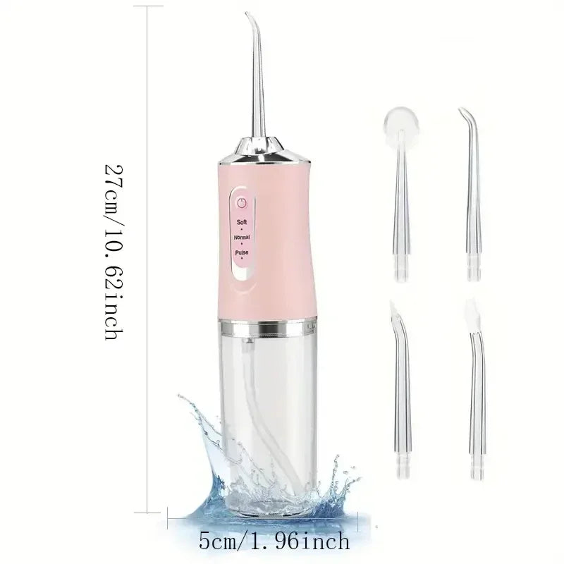 Portable Smart Electric Oral Irrigator Water Flosser 3 Modes Rechargeable Dental Water Jet Irrigator Dental Teeth Cleaner