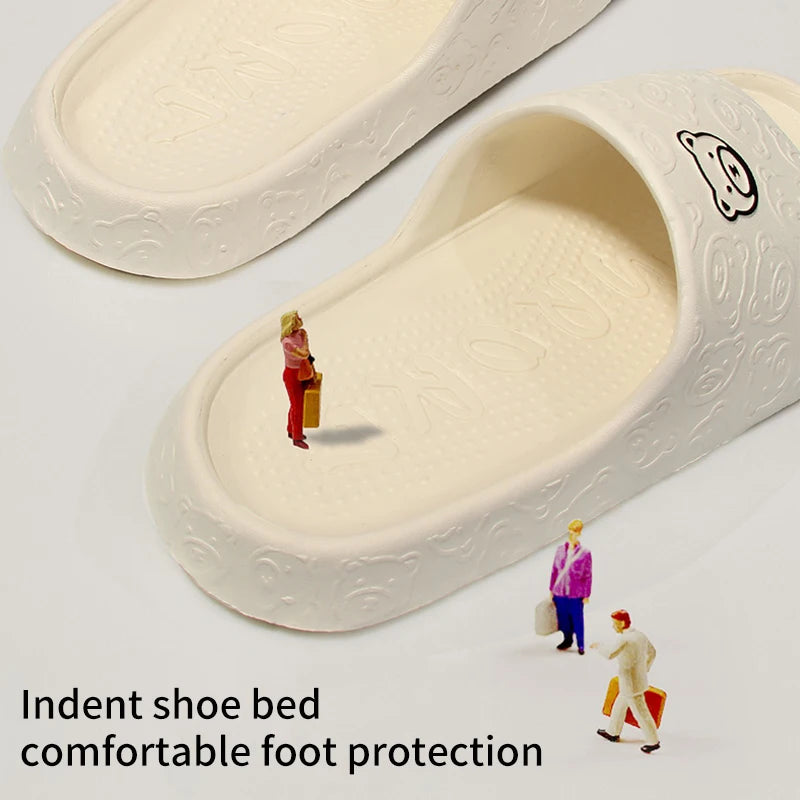 Non-Slip Slippers Female Outer Wear 2024 New Bathroom Indoor Home Sandals Female Summer Eva