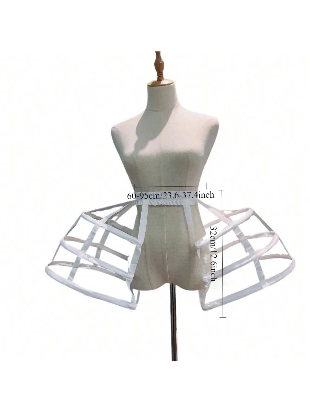 Girls 3 Hoops Crinoline Cage Bustle Petticoat Women Adjustable Pannier for dress