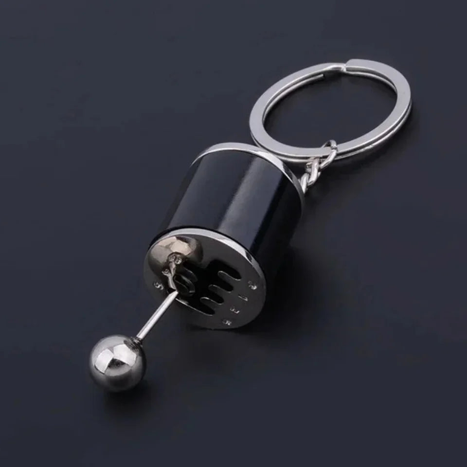 Metal Keyring Creative Car Shifter Keychain Six-Speed Gear Stick Knob Gearbox Model Key Antistress Adults New Fidget Toys