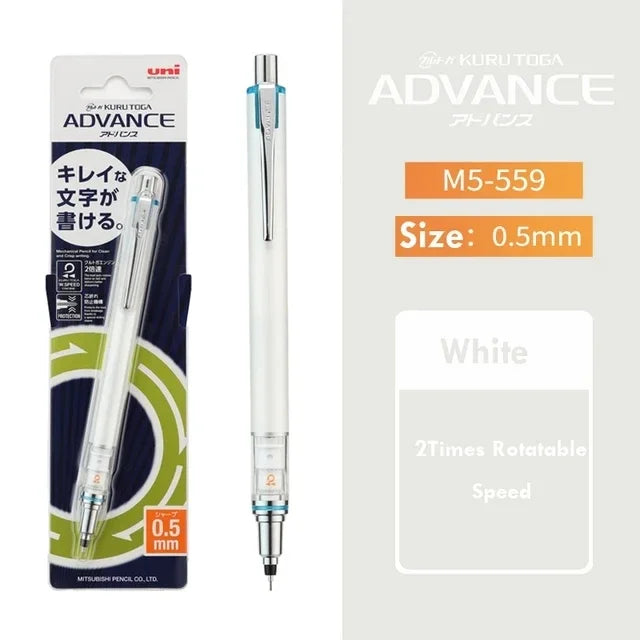 Japan UNI KURA TOGA Mechanical Pencil 0.5mm Automatic Rotation Drawing Special Pencil M5-559 Stationery Cute School Supplies
