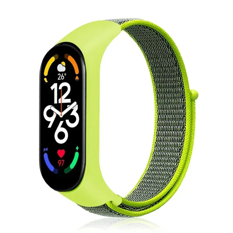 Nylon loop Mi band 4 5 6 Strap Replacement Soft Adjustable Wrist Watchband Pulsera correa For Xiaomi Mi band 3 4 5 6 7 Bracelet