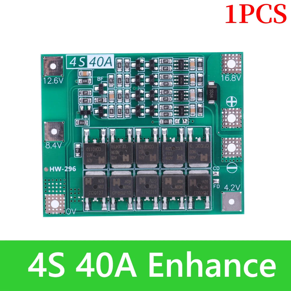 BMS 3S/4S 5A 10A 20A 25A 40A 60A Li-ion Lithium Battery Charger Protection Board 18650 For Drill Motor 12V with Enhance/Balance - Shoppiline