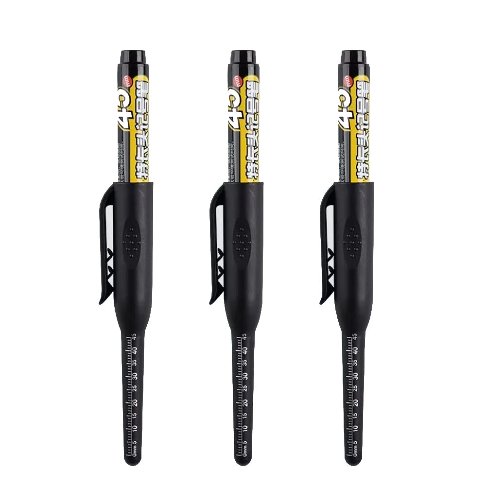 45mm Waterproof Long Head Nib Deep Hole Markers Pen Tile Carpenter Pen Multi-purpose for Woodworking Black/Blue/Red Ink