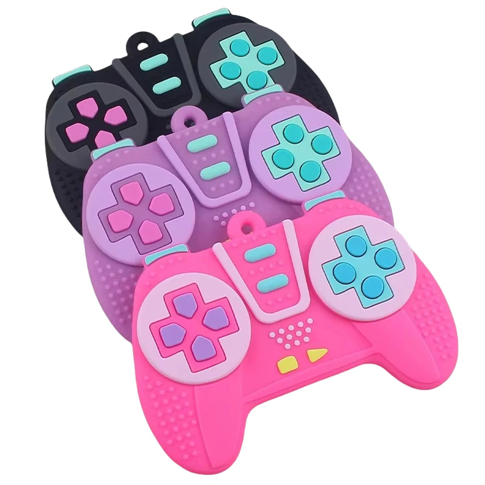 Neues Baby-Beißspielzeug, Gamecontroller-Form, Silikon-Beißspielzeug für Babys 6-12 Monate, Geschenke, Sensorisch, Pädagogisch