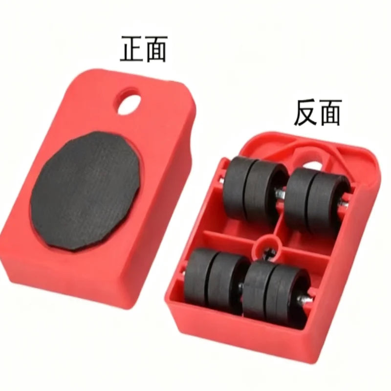 Heavy-Duty Moving Rollers 2/4/5 Pieces Smooth Glide Sliders for Furniture Lifting and Moving