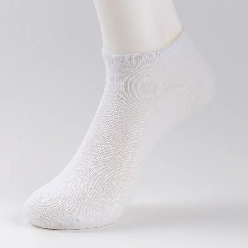 5/10 Pairs Unisex Ankle Socks Solid Color Black White Gray Cotton Deodorant Breathable Running Sports Socks New Spring Summer