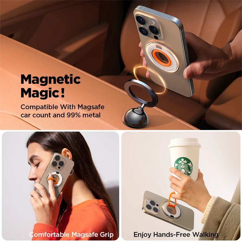 Joyroom Ring Phone Holder Colorful Magnetic Kickstand Silicone Ring Magnetic Phone Grip Holder Stand For iPhone Samsung Huawei - Shoppiline