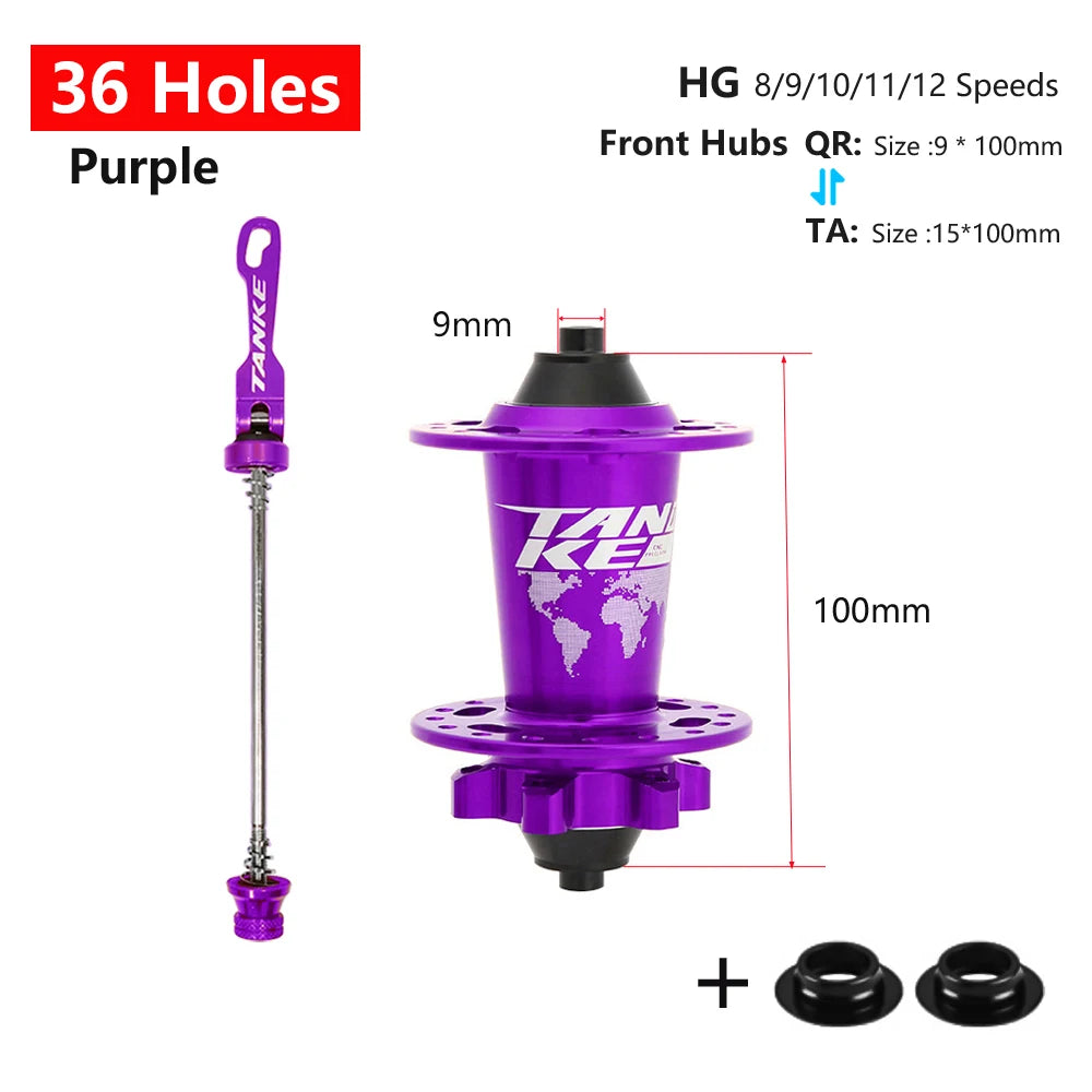 TANKE MTB 120 Click Hub 6 Bearing Bike Front Rear 28 32 36 Holes Disc Brake QR Bicycle mass thunder Noisy Cube 6 Pawl Hubs TH390