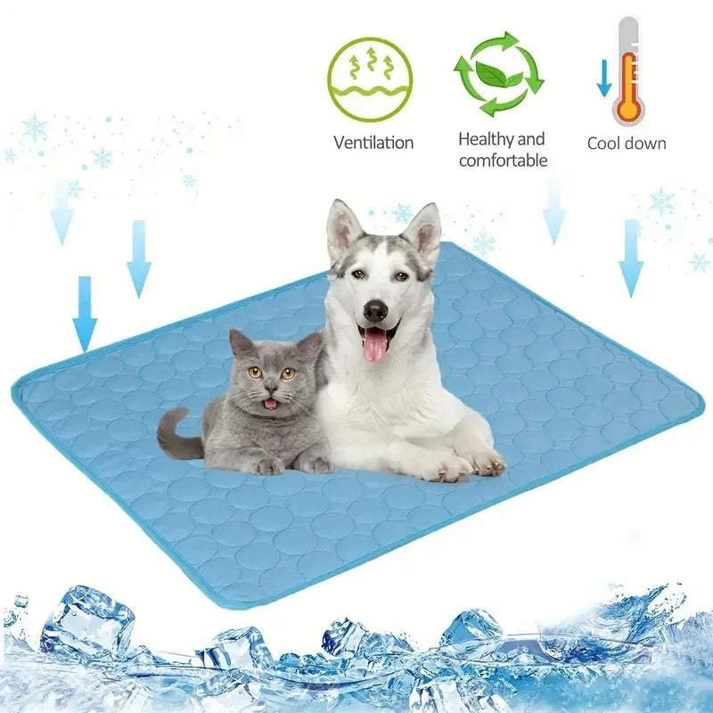 Sommer Hundekühlmatte Tier Kältebett extragroß für kleine große Hunde Haustierzubehör Katze robuste Decke Sofaeispad Decke