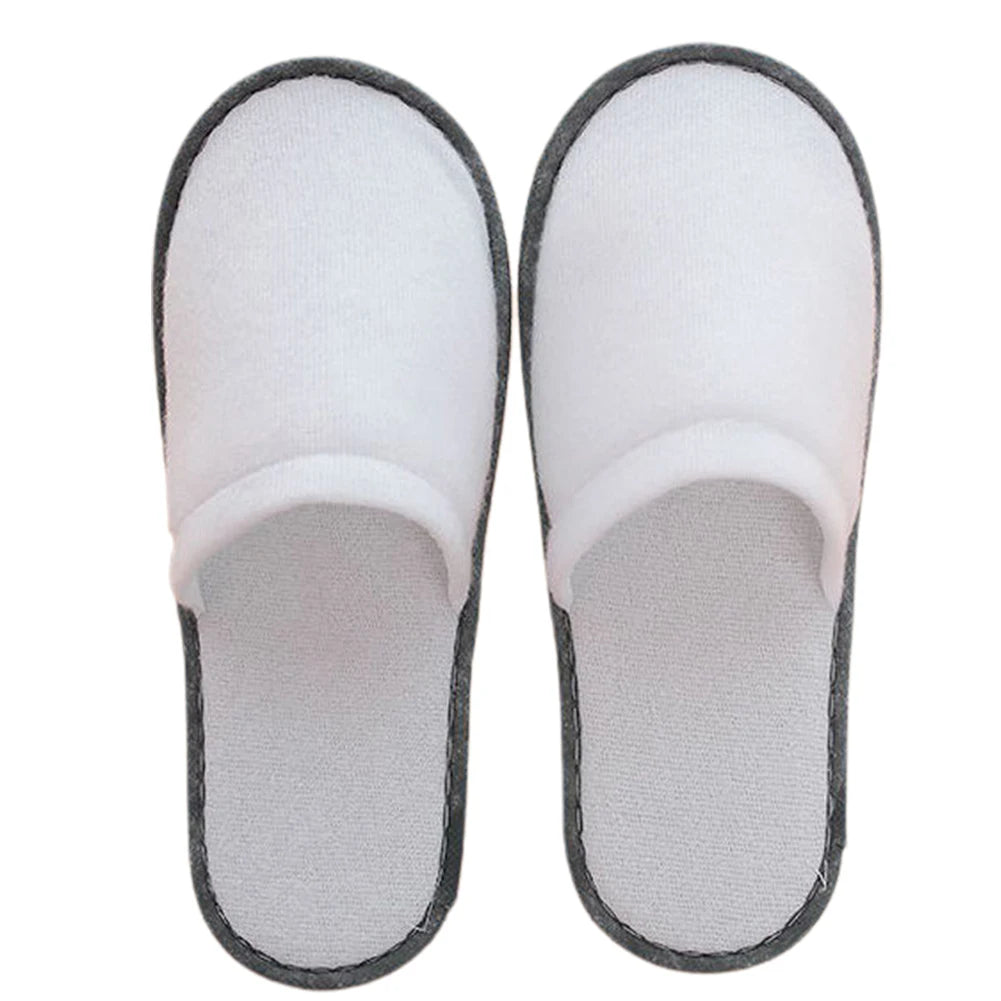 10Pair Lot Hotel Slippers Men Womens random color Velvet Travel Disposable Cotton Home Hospitality Shoes Cheap SPA Guest Slides - Shoppiline