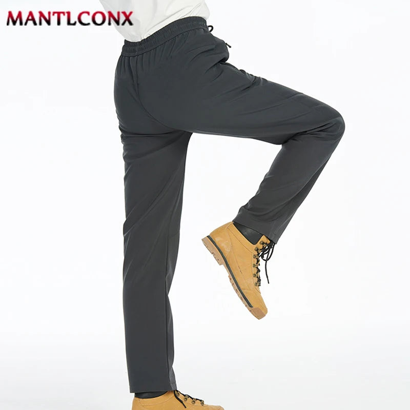 Breathable Men's Casual Pants Quick Dry Straight Elastic Waist Jogger Sweatpants Korean Classic Sport Trousers Plus Size 4XL 5XL