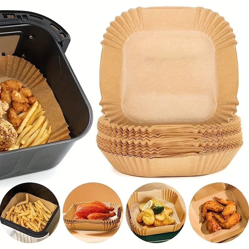 Air Fryer Special Paper High-temperature Resistant Oil Absorbing Paper Pad Food Grade Special Paper Circular Square Baking Paper