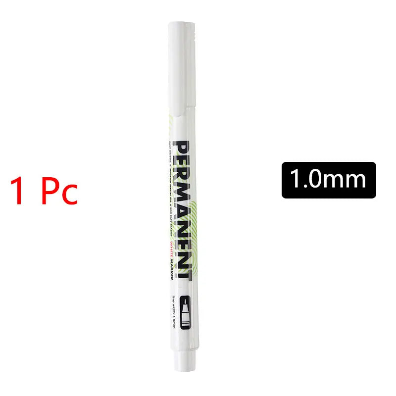 Stylo Marqueur Blanc Ensemble Stylos Gel Blancs Gras Imperméables DIY Graffiti Croquis Marqueur Papeterie Fournitures Scolaires Pinceau