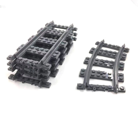50Pcs/Lot City Trains Train Track Rail Straight Rails Technical Building Blocks Set Bricks Model Kids Classic Toys For Children - Shoppiline
