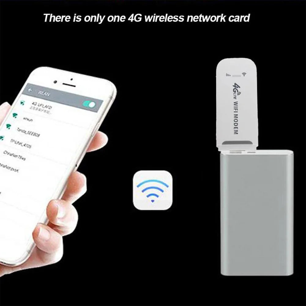 4G LTE Modem Stick Wireless 150Mbps USB Dongle Mobile Broadband 4G Sim Card Wireless Router Home Office Wireless WiFi Adapter