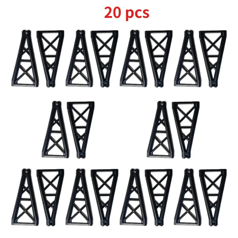 Building Block Track Elevated Bridge Double-layer Crossed Straight Rail Curved Rail Soft Rail Support Accessories Assembly Toy