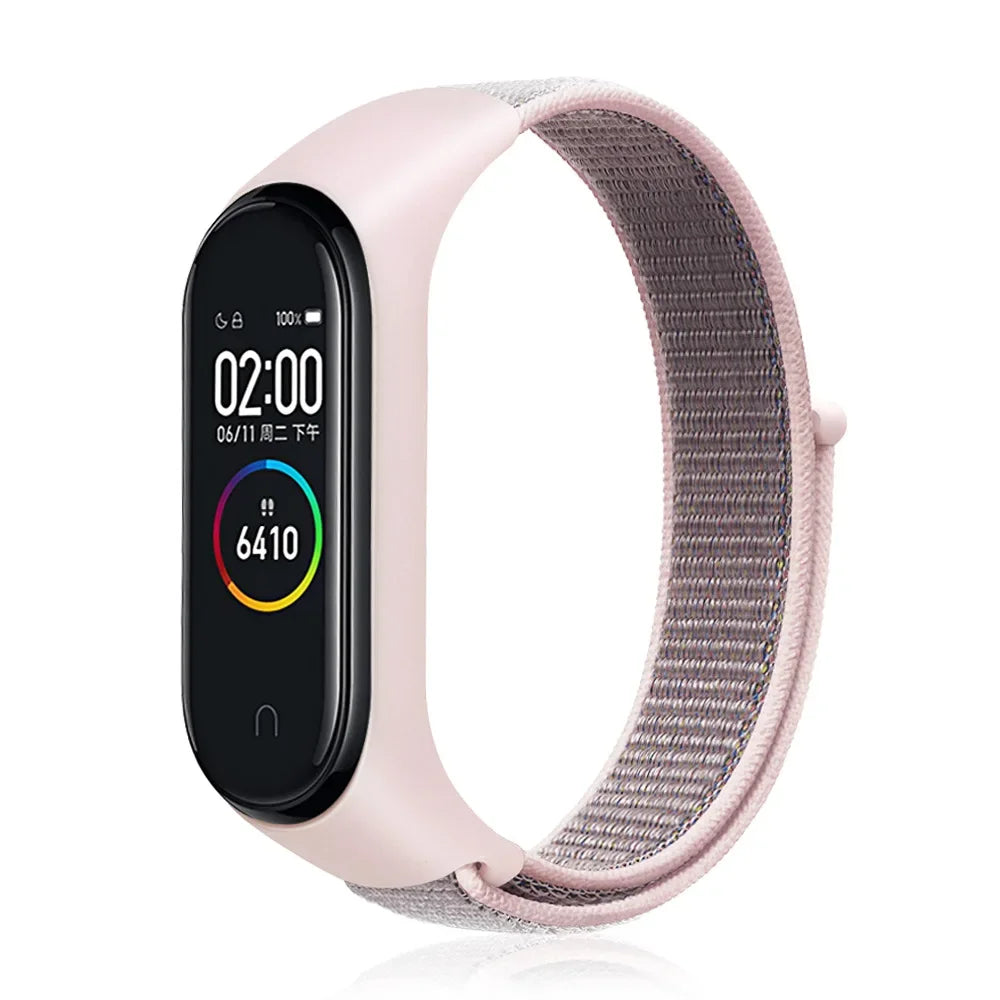 Nylonarmband für Xiaomi Mi Band 4/5/6/7 Armband Uhrenarmband Sport atmungsaktives Armband für Miband 4/5/6/7 Ersatz Correa Armband