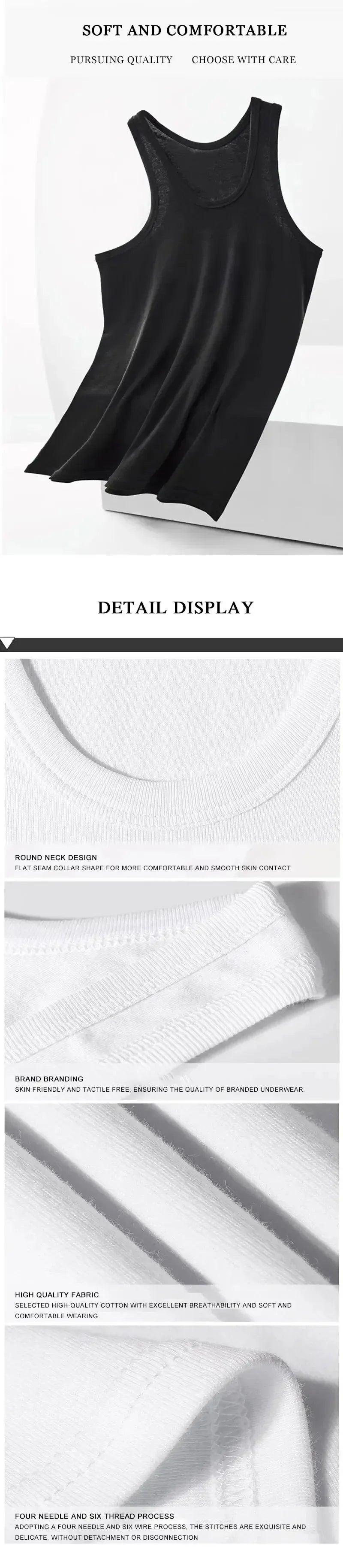 2026 Men's Summer Tight Tank Top, Lightweight Cotton Breathable Quick Dry Vest, Sports Casual Pajamas Outdoor Sleeveless Shirt