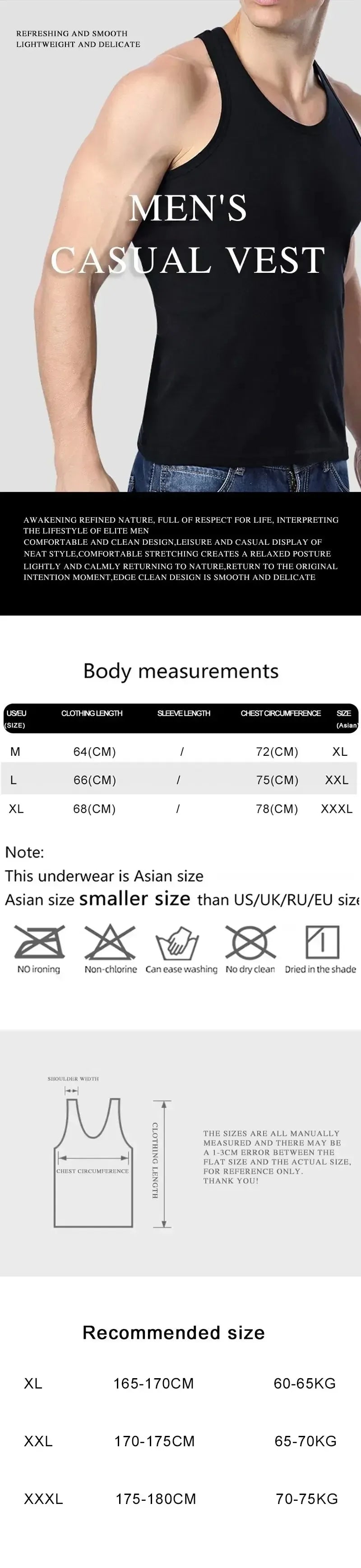 2026 Men's Summer Tight Tank Top, Lightweight Cotton Breathable Quick Dry Vest, Sports Casual Pajamas Outdoor Sleeveless Shirt