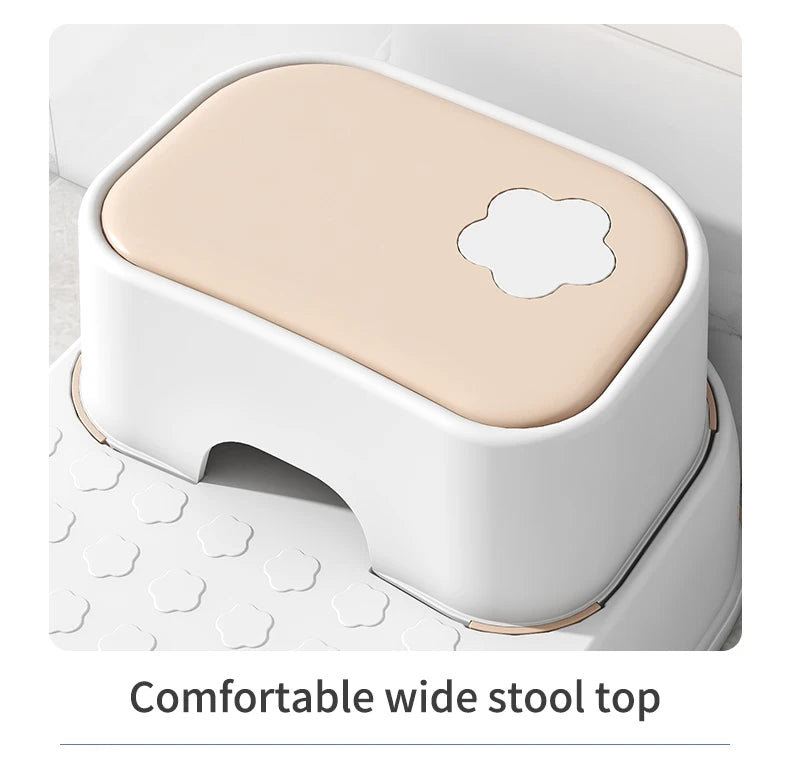 WORTHBUY Kid Step Stool Bathroom Non Slip Safety Training Stool Washing Step Stools For Children Living Room Bathroom Furniture