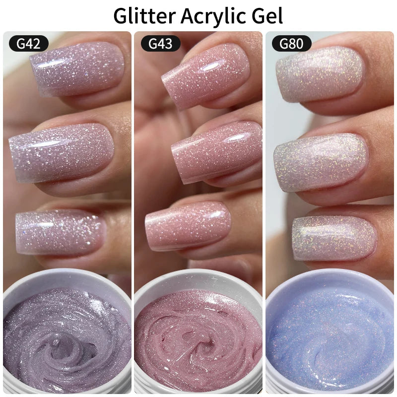 MSHARE Poly Nails Acryl Gel 60ml Builder UV Led Acrylgel Nagelverlängerungen Acryl Rosa Weiß Klar Acrylat HEMA TPO-freies Gel