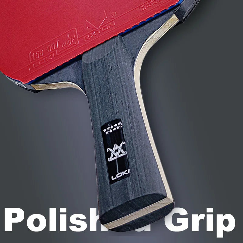 LOKI ARTHUR 9 Star Table Tennis Racket Carbon Offensive Lightweight Ping Pong Racket Paddle Bat with Sticky Rubber ITTF Approved - Shoppiline