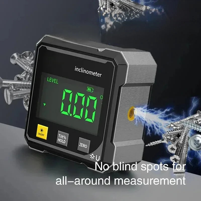 NEW 2-Side Magnetic Digital Angle Gauge With Laser Electronic Protractor Horizontometer Inclinometer Angle Ruler Slope Measuring